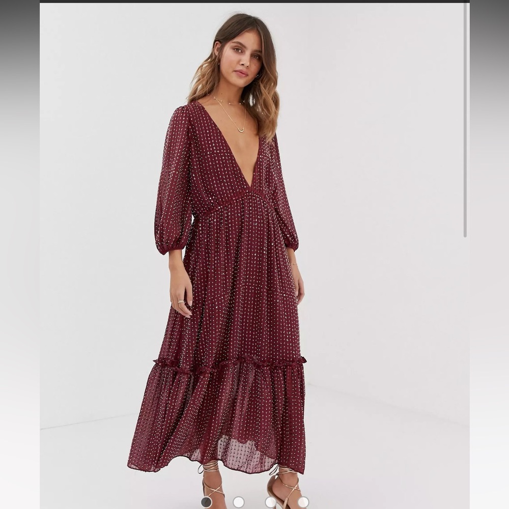 Burgundy / Maroon Sequin Dress